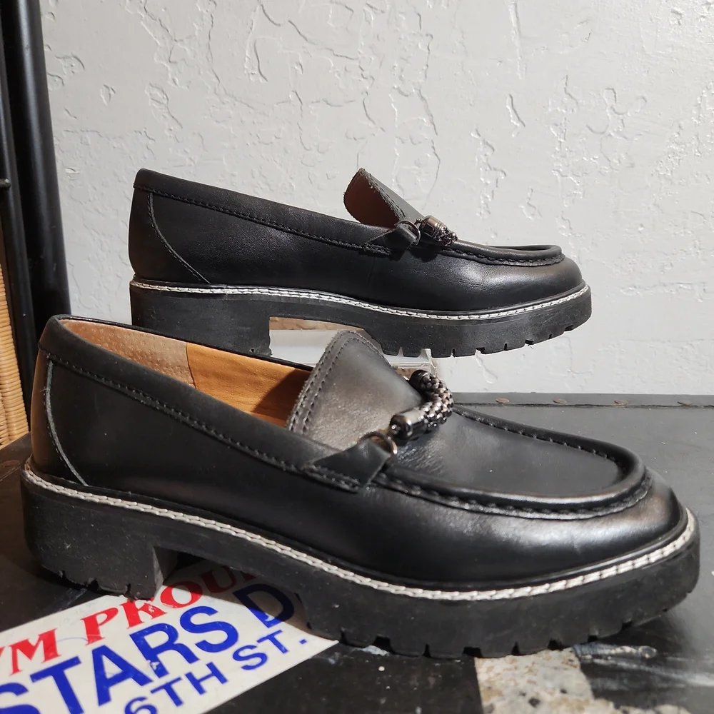 Sarto Size 7 By Franco Sarto Domina Leather Loafer